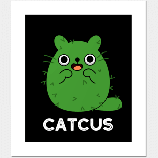 Catcus Cute Cat Cactus Pun Posters and Art